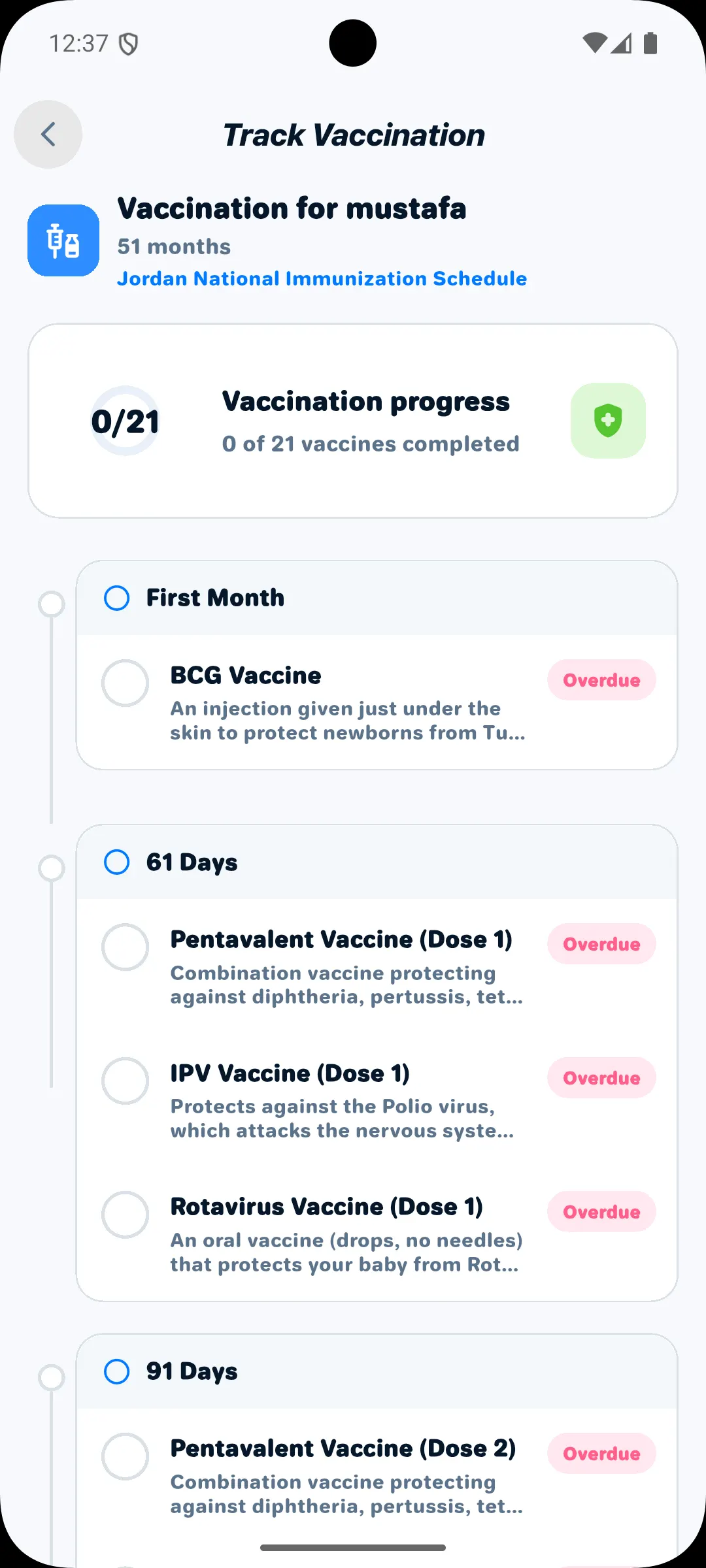 Vaccination Tracking