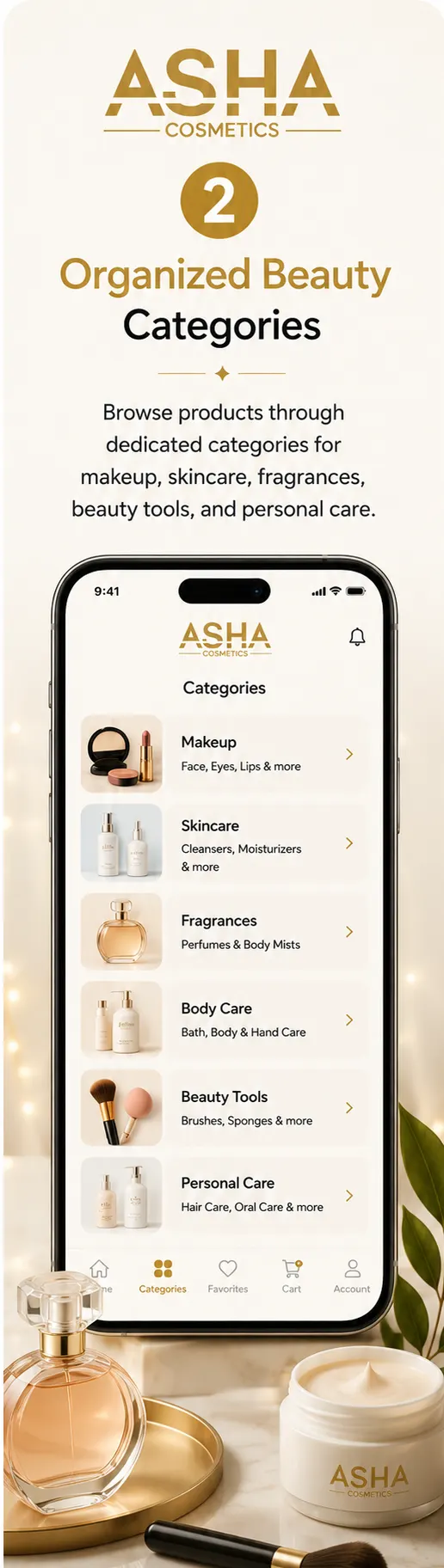 Organized Beauty Categories