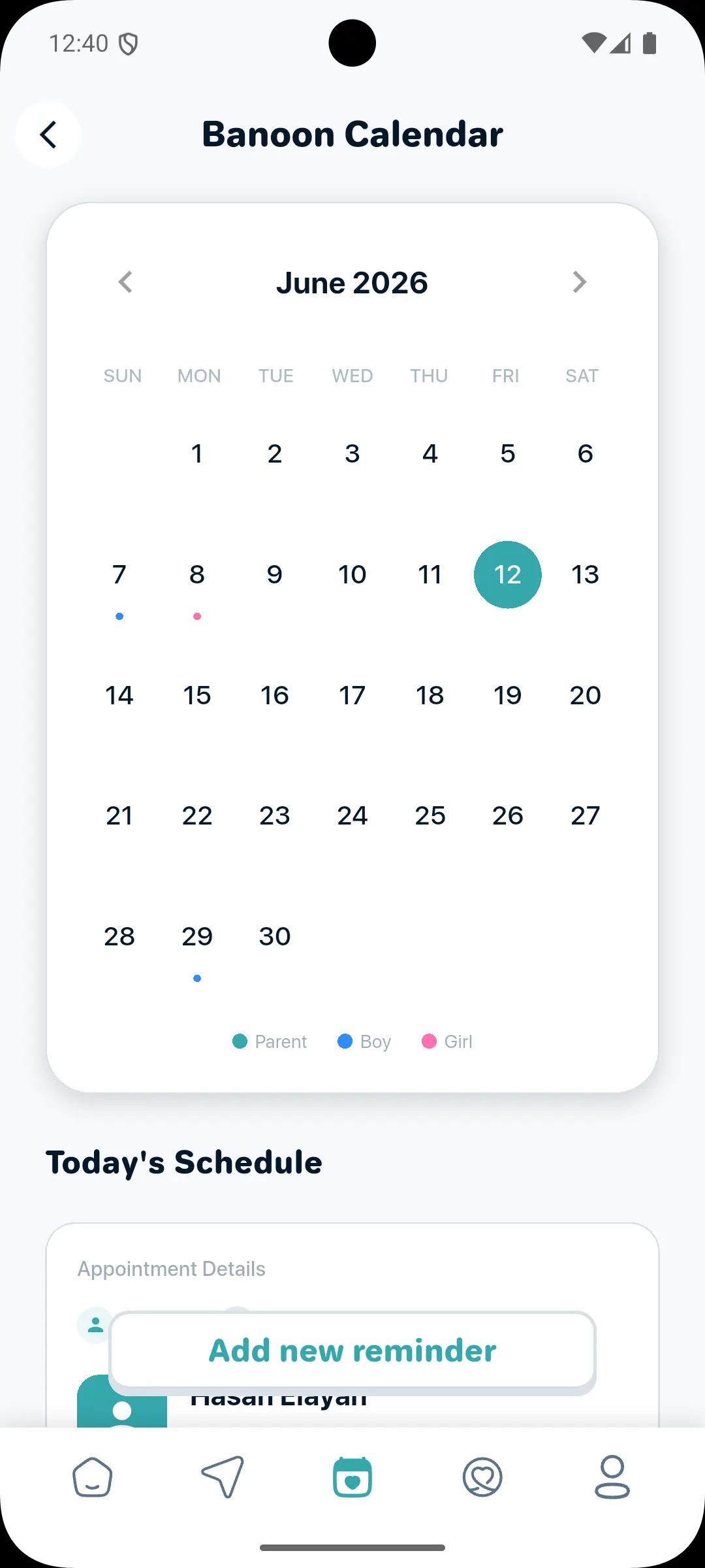 Calendar and Reminders